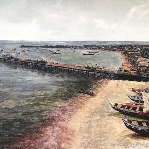 Fishing Village - Watercolour Paint on Canvas